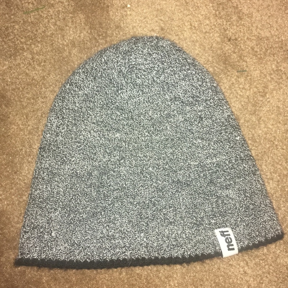 Neff reversable beanie grey and black